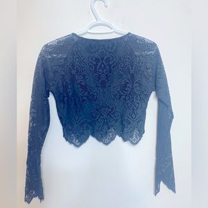 For Love & Lemons Crop Lace Top